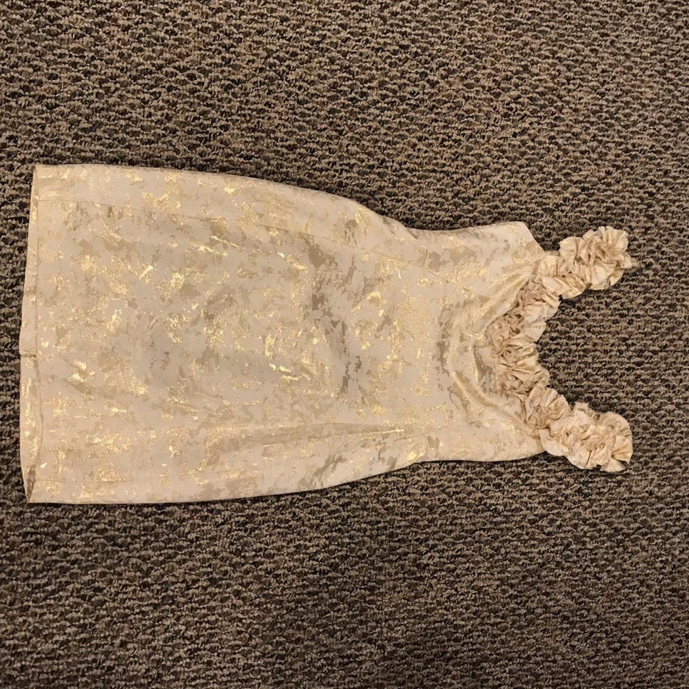 Gold and off white Cocktail Dress